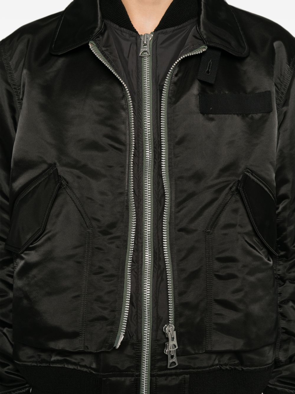 Sacai Men Cotton And Nylon Blouson Jacket SACAI