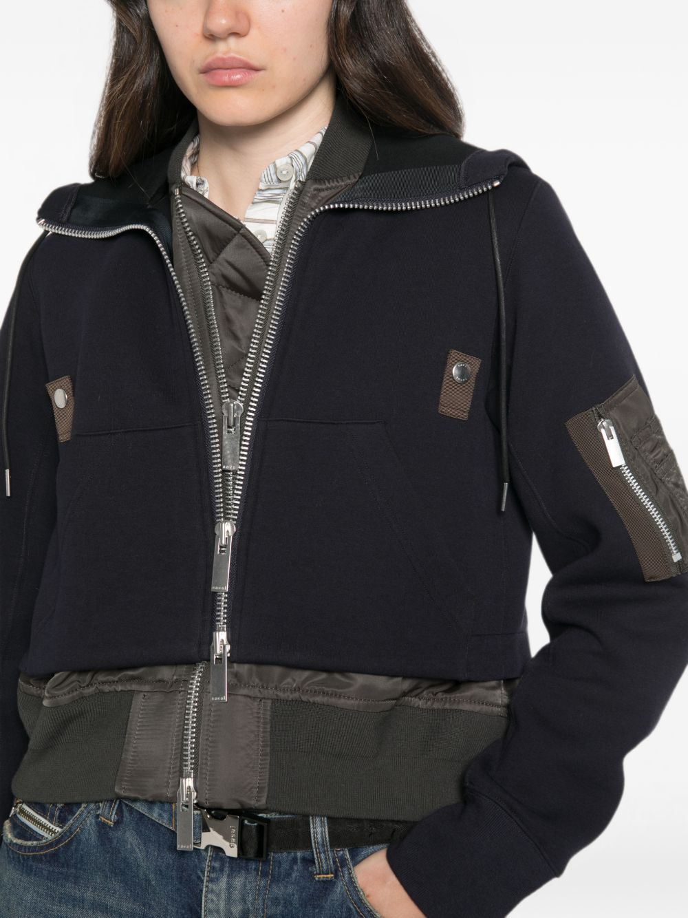 Sacai Women Cotton Blend Hoodie SACAI