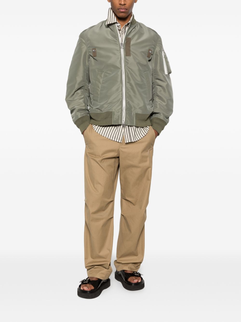 Sacai Men Nylon Bomber Jacket