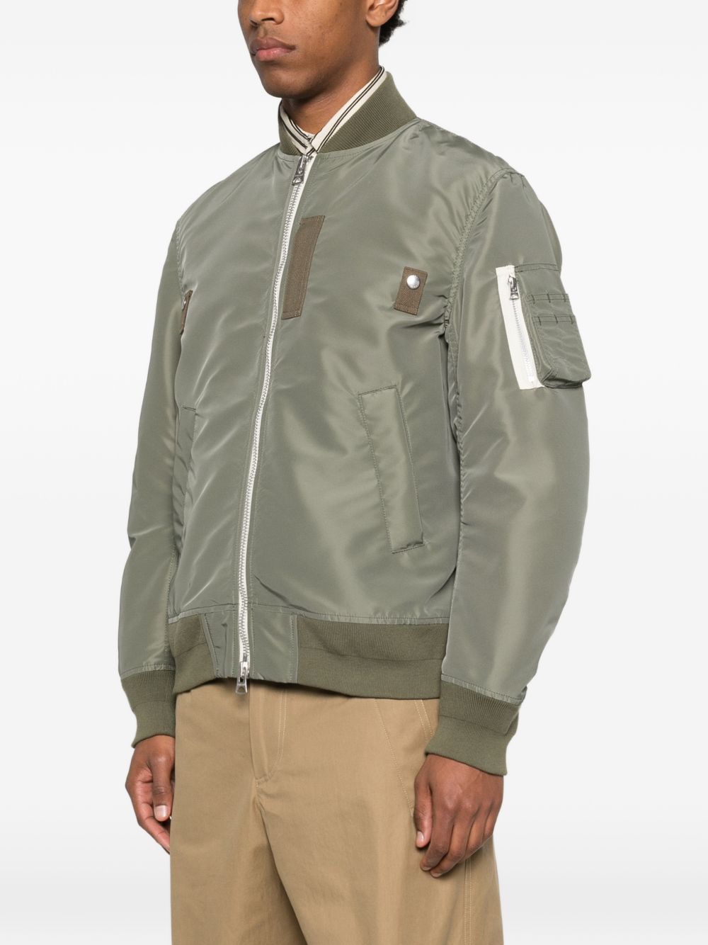 Sacai Men Nylon Bomber Jacket