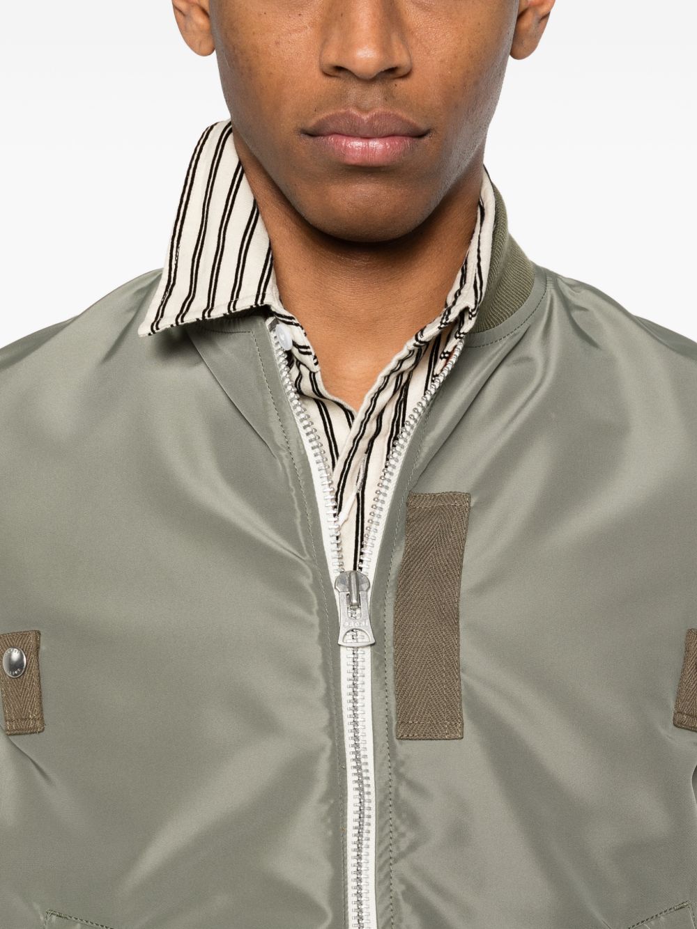 Sacai Men Nylon Bomber Jacket