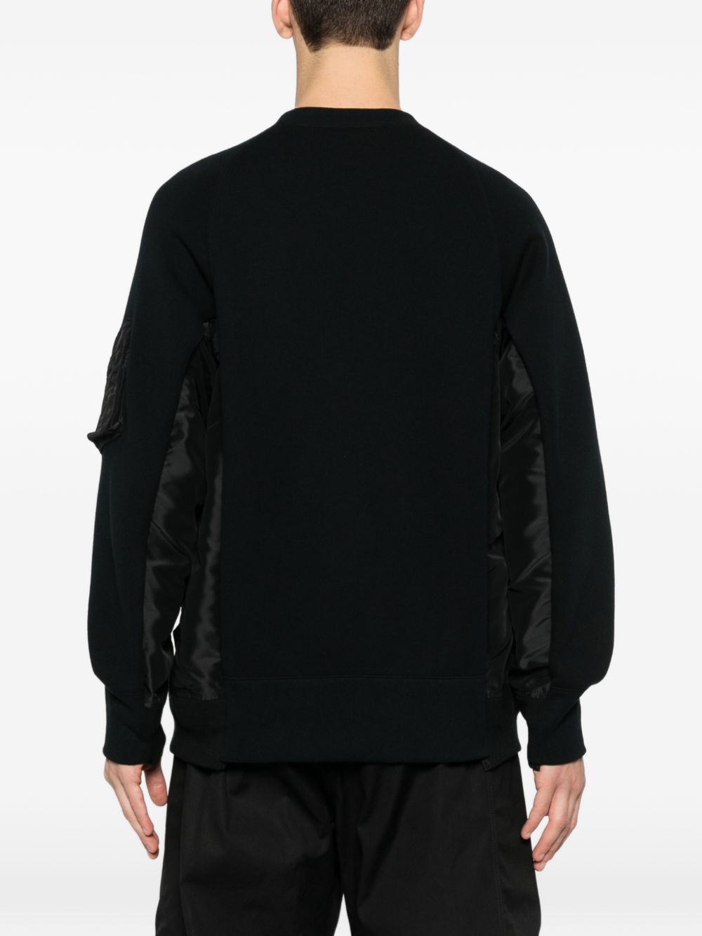 Sacai Men Nylon And Cotton Sweater SACAI