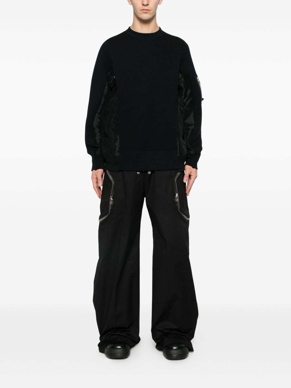 Sacai Men Nylon And Cotton Sweater SACAI