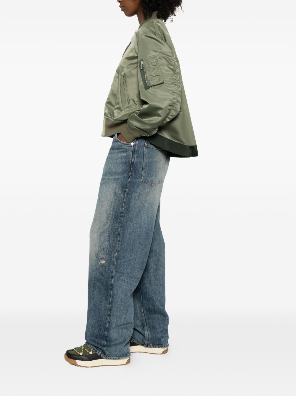Sacai Women Nylon Bomber Jacket SACAI
