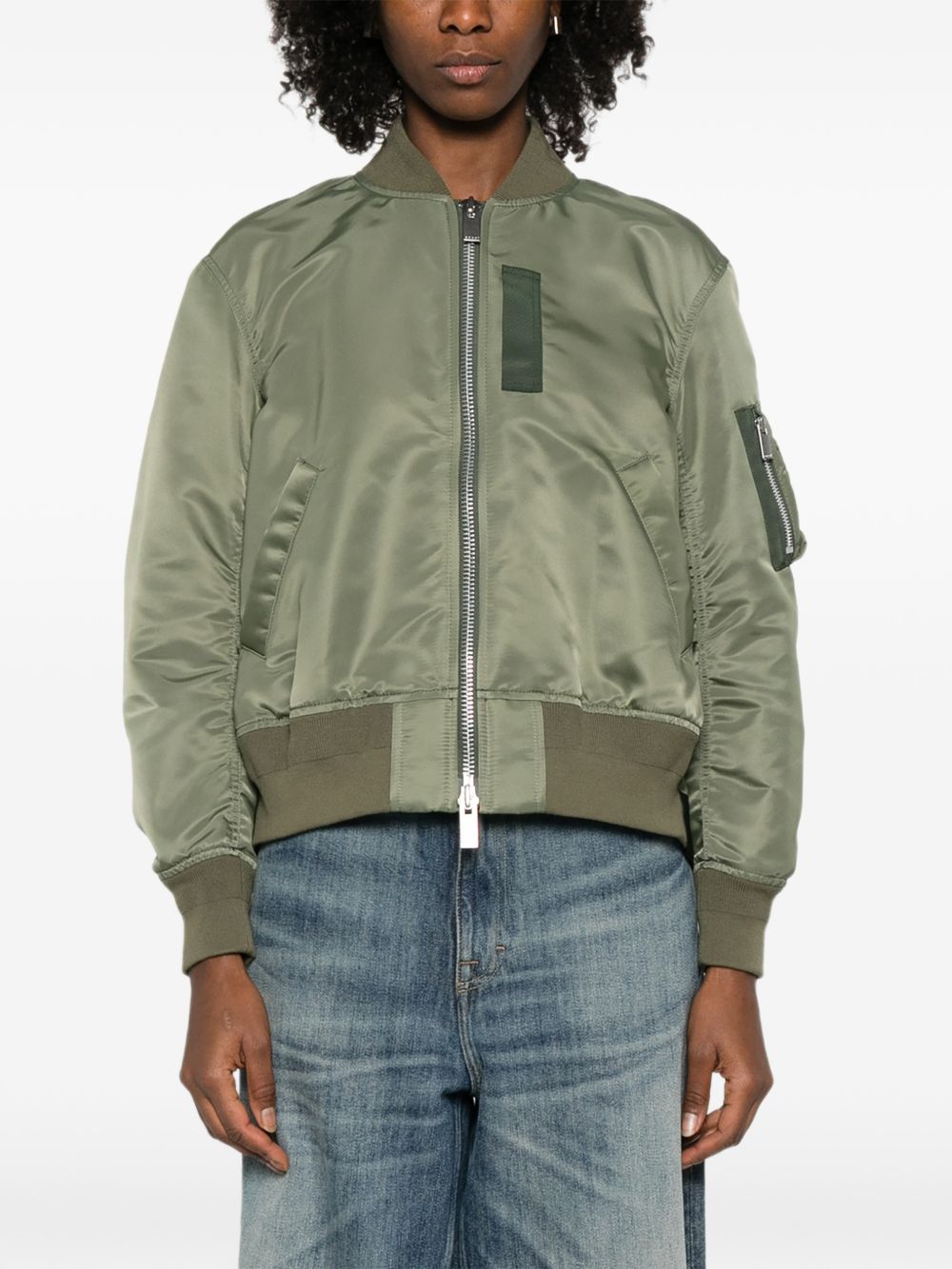 Sacai Women Nylon Bomber Jacket SACAI