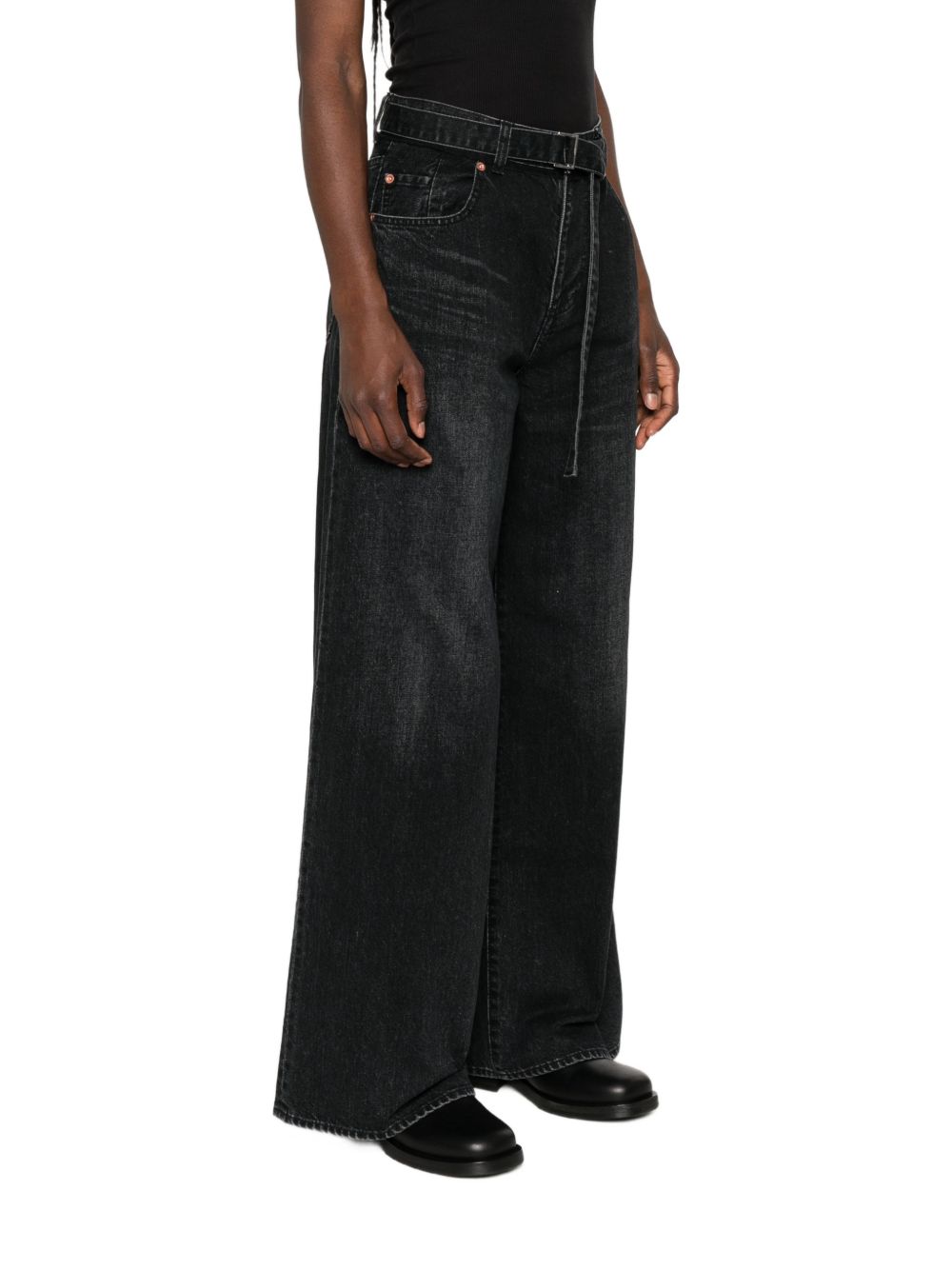 Sacai Women Wide-Leg Denim Jeans SACAI