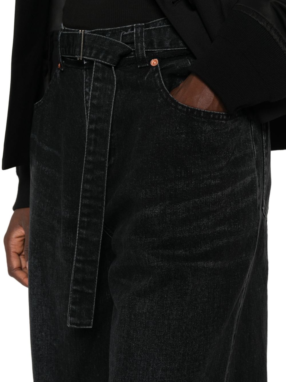 Sacai Women Wide-Leg Denim Jeans SACAI