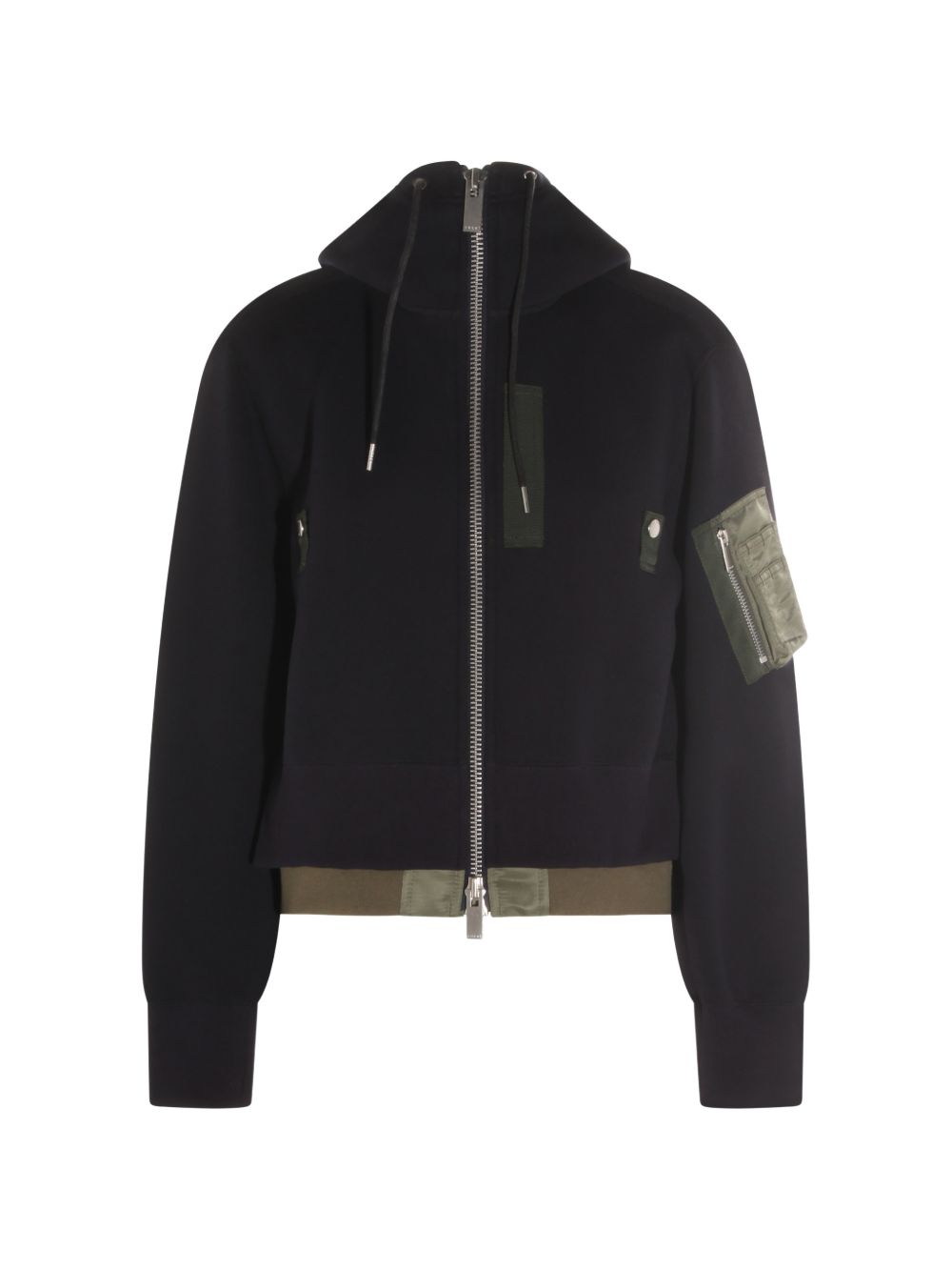 Sacai Women Nylon And Cotton Hoodie SACAI