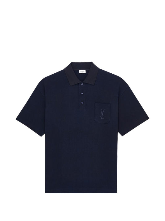 Saint Laurent Men Cotton Polo Shirt