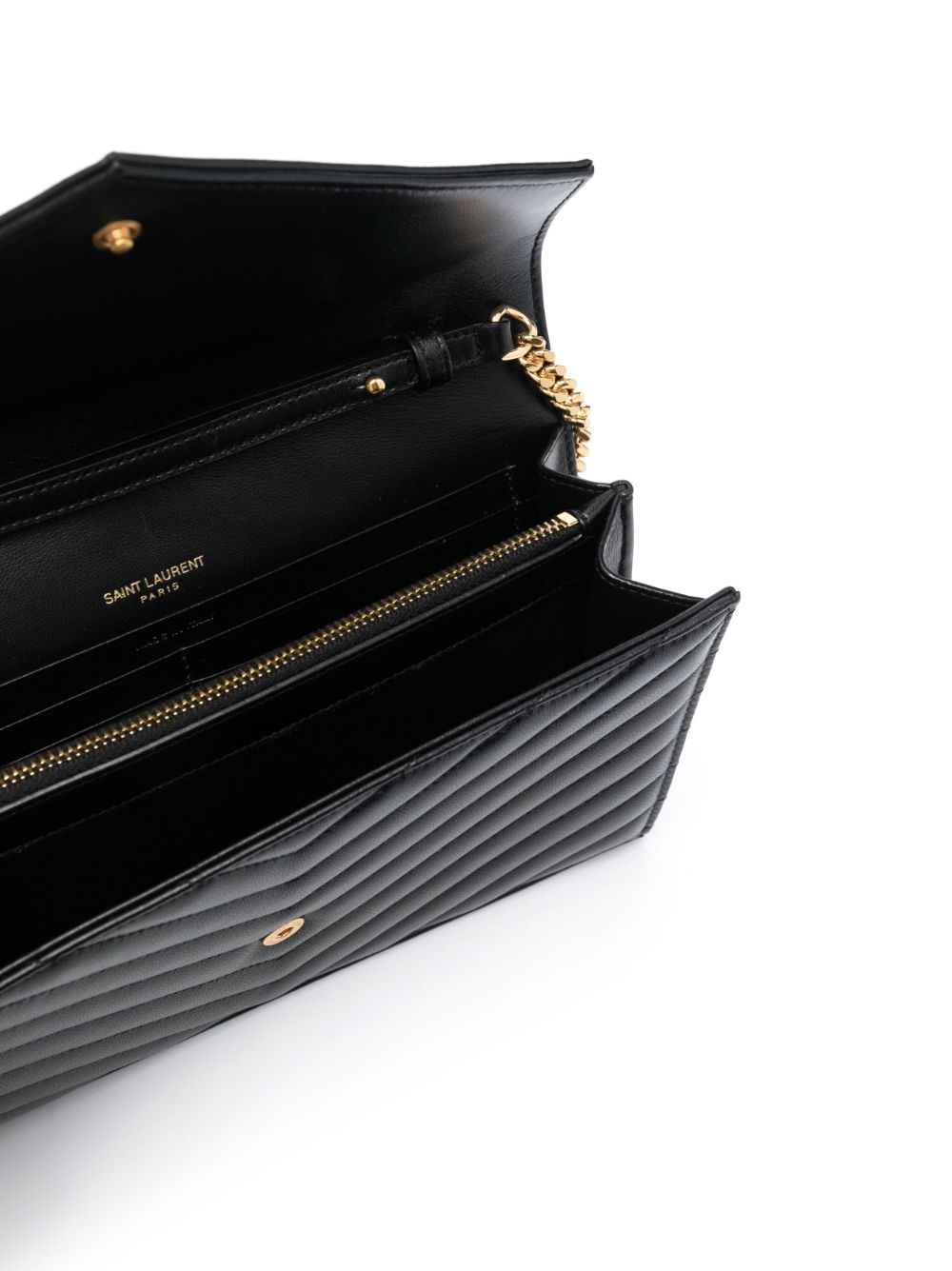 Saint Laurent Women Cassandre Leather Wallet On Chain SAINT LAURENT