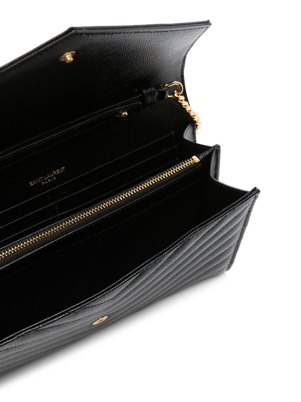 Saint Laurent Women Cassandre Leather Wallet On Chain SAINT LAURENT