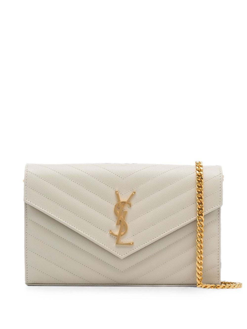 Saint Laurent Women Cassandre Leather Wallet On Chain SAINT LAURENT