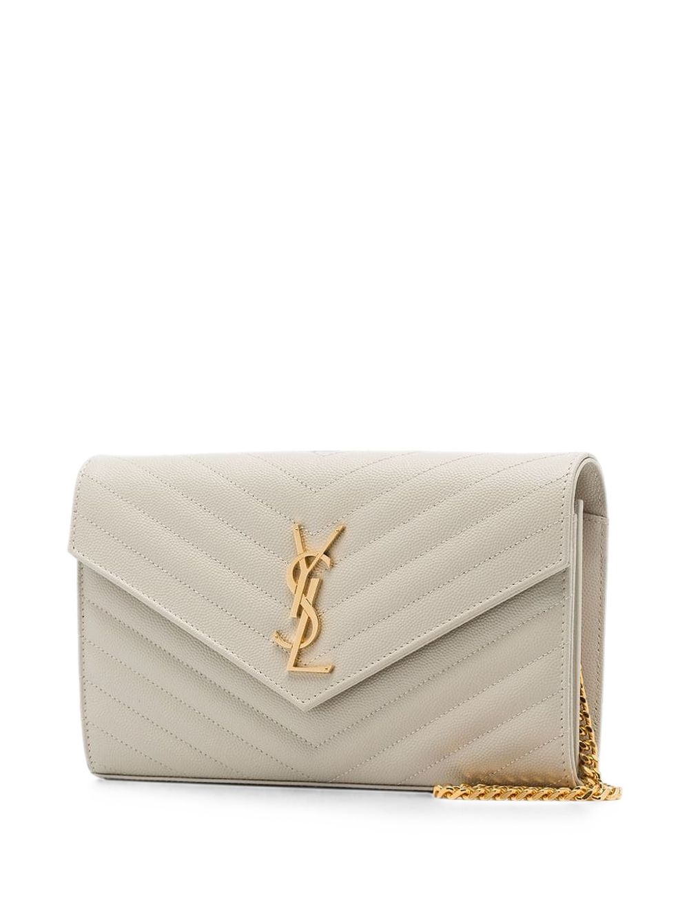 Saint Laurent Women Cassandre Leather Wallet On Chain SAINT LAURENT