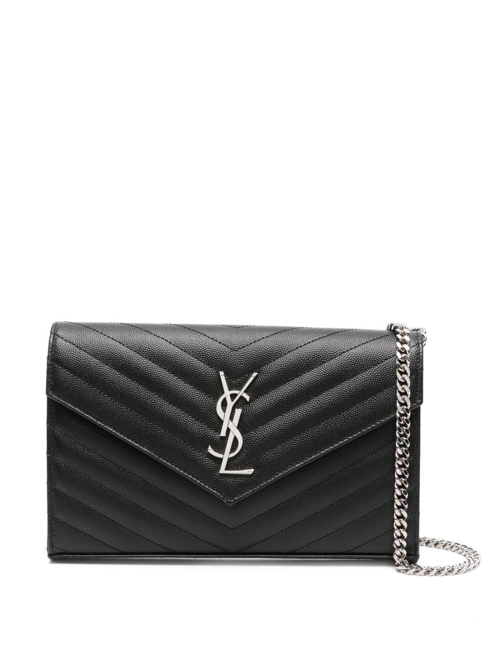 Saint Laurent Women Cassandre Leather Wallet On Chain SAINT LAURENT