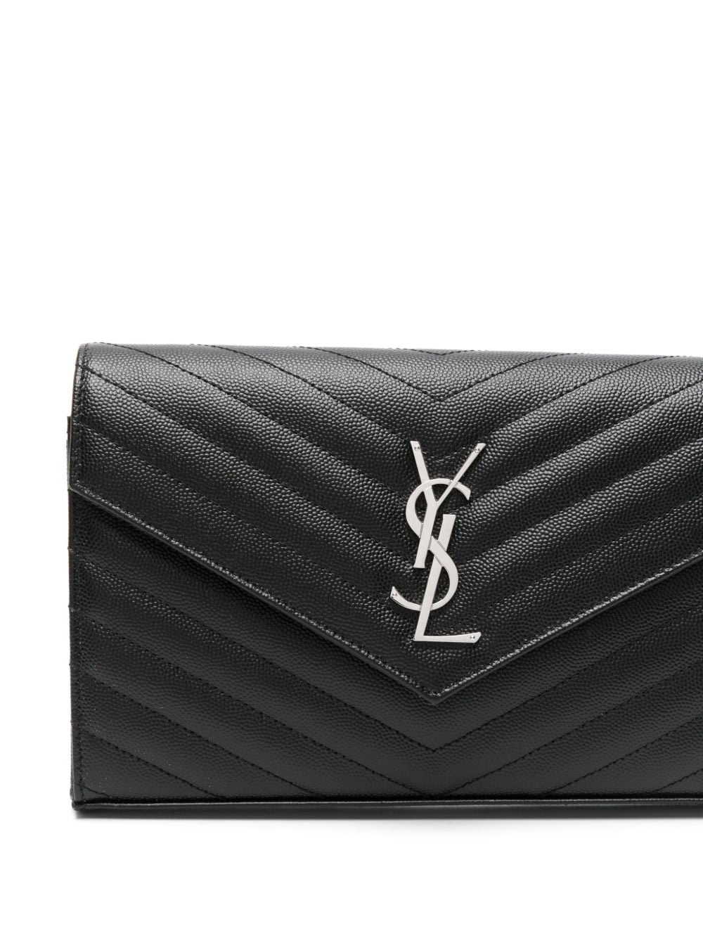 Saint Laurent Women Cassandre Leather Wallet On Chain SAINT LAURENT