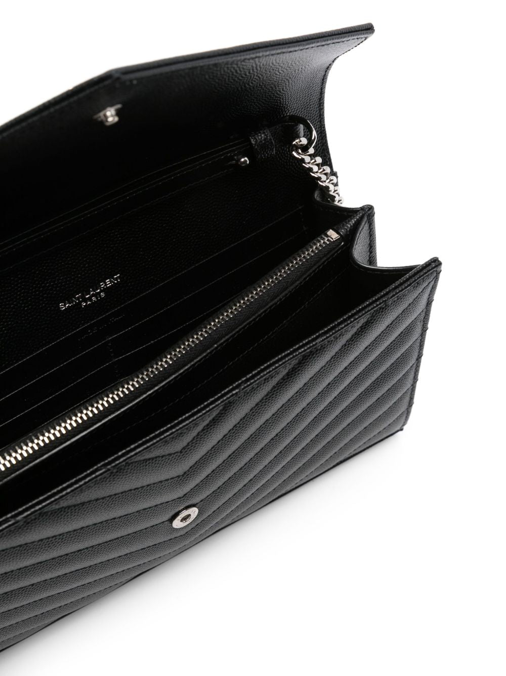 Saint Laurent Women Cassandre Leather Wallet On Chain SAINT LAURENT