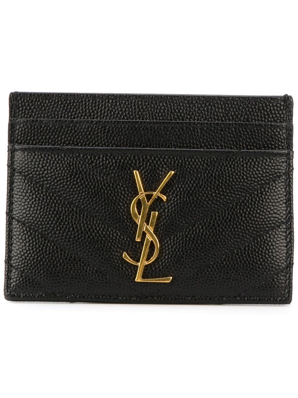Saint Laurent Women Cassandre Leather Card Case SAINT LAURENT