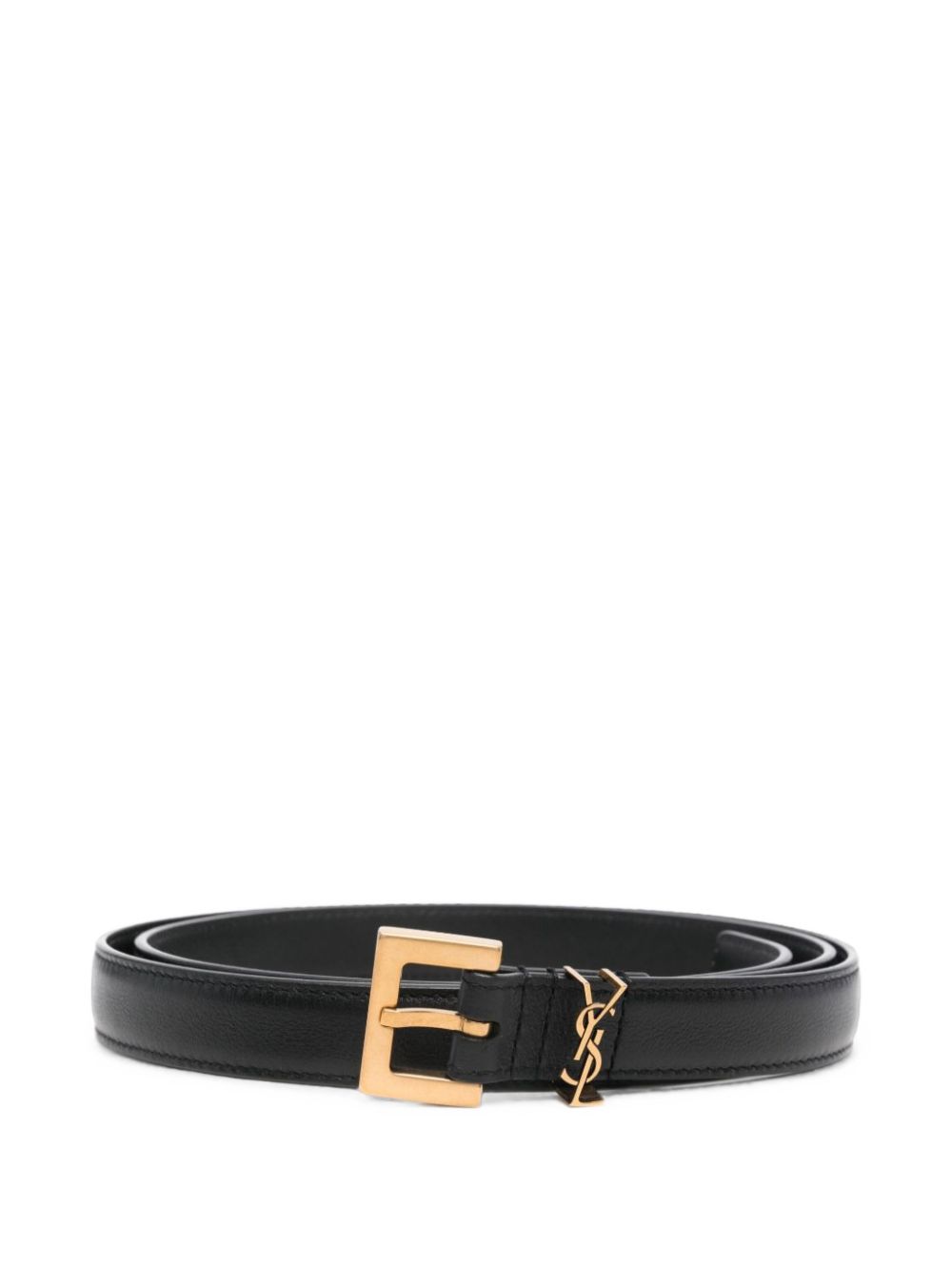 Saint Laurent Women Cassandre Leather Belt SAINT LAURENT