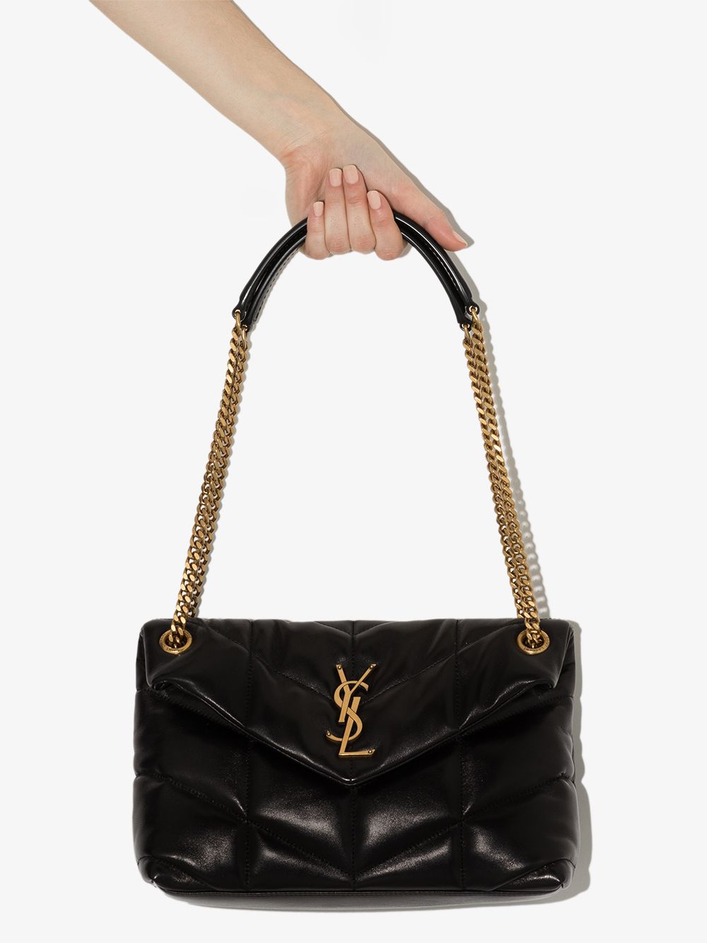 Saint Laurent Women Puffer Small Leather Shoulder Bag