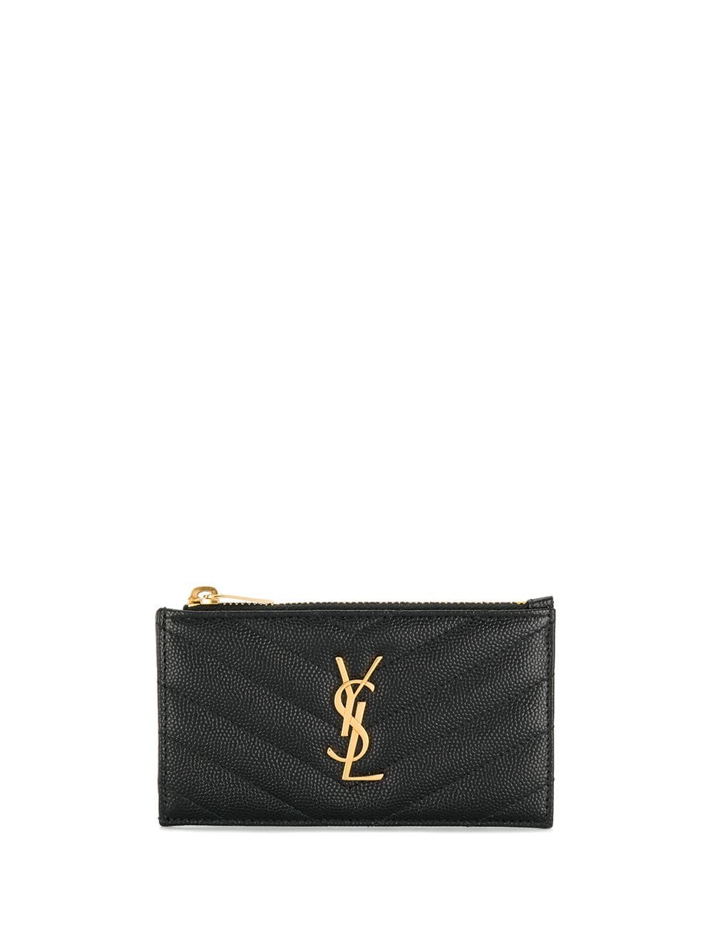 Saint Laurent Women Cassandre Leather Card Case SAINT LAURENT