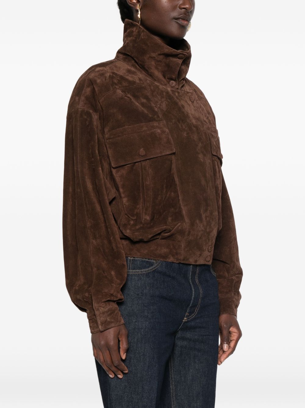 Saint Laurent Women Leather Blouson Jacket SAINT LAURENT