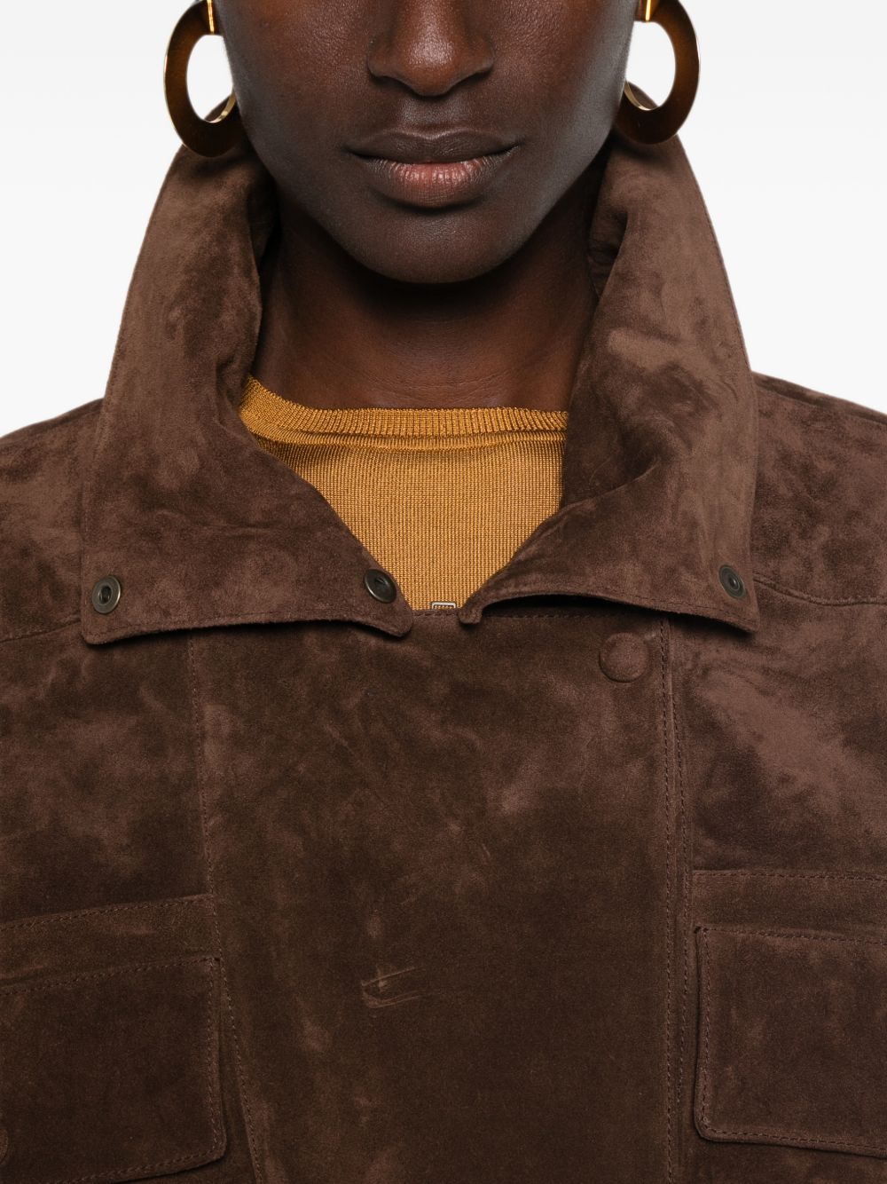 Saint Laurent Women Leather Blouson Jacket SAINT LAURENT