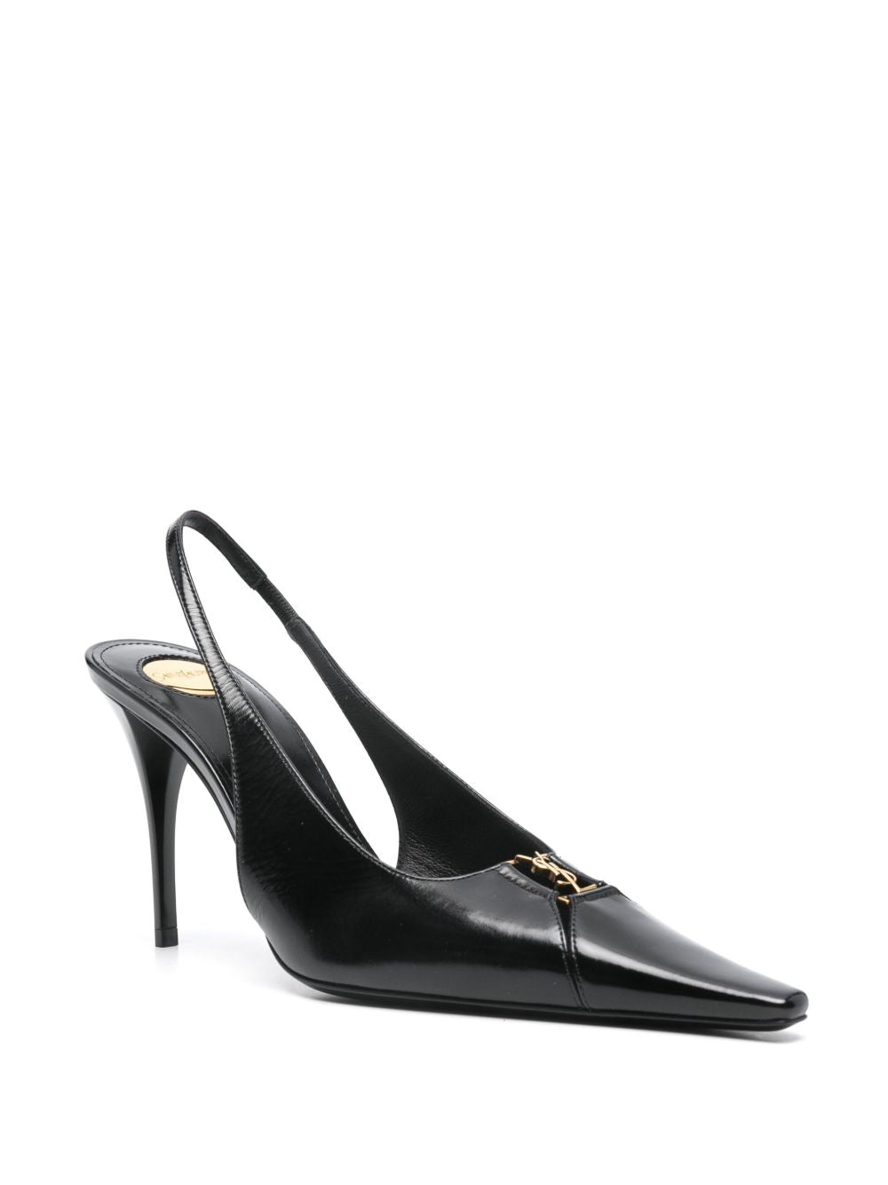 Saint Laurent Women Babylone Leather Slingback Pumps SAINT LAURENT