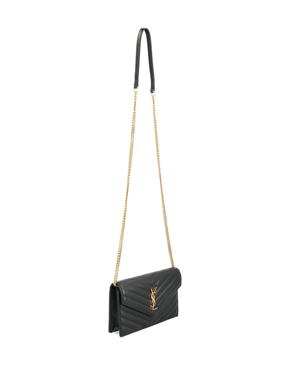 Saint Laurent Women Envelope Cassandre Leather Wallet On Chain SAINT LAURENT