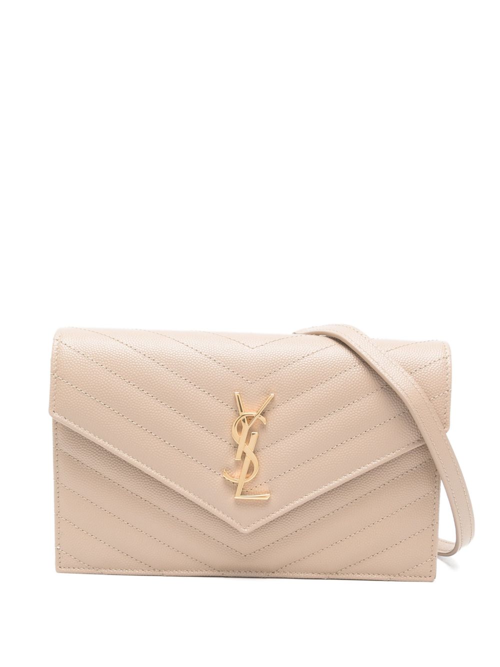 Saint Laurent Women Envelope Cassandre Leather Wallet On Chain SAINT LAURENT