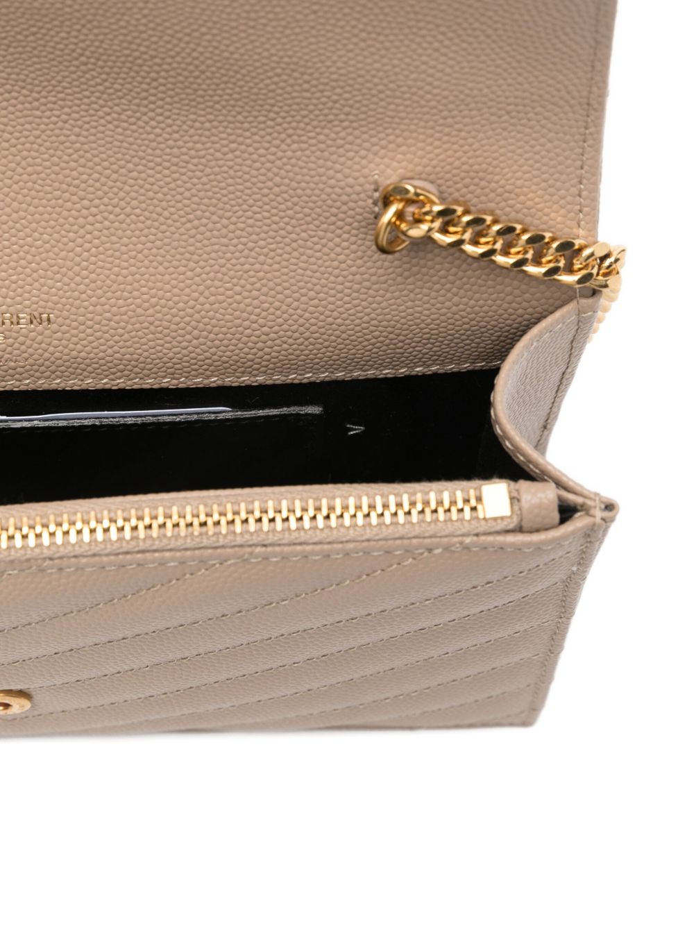 Saint Laurent Women Envelope Cassandre Leather Wallet On Chain SAINT LAURENT