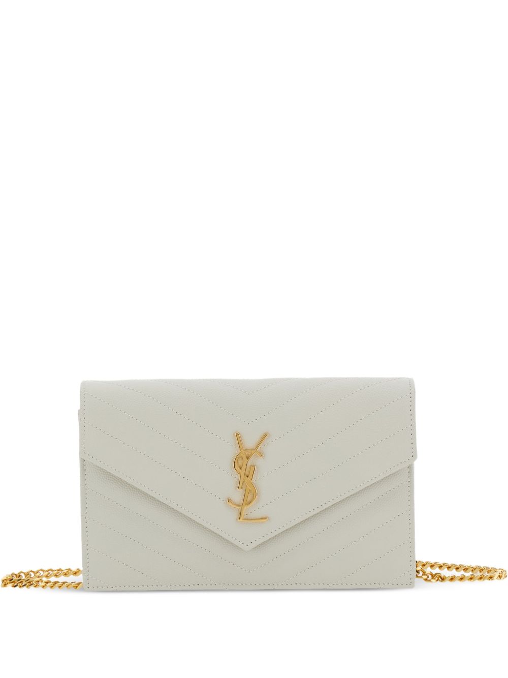Saint Laurent Women Envelope Cassandre Leather Wallet On Chain SAINT LAURENT
