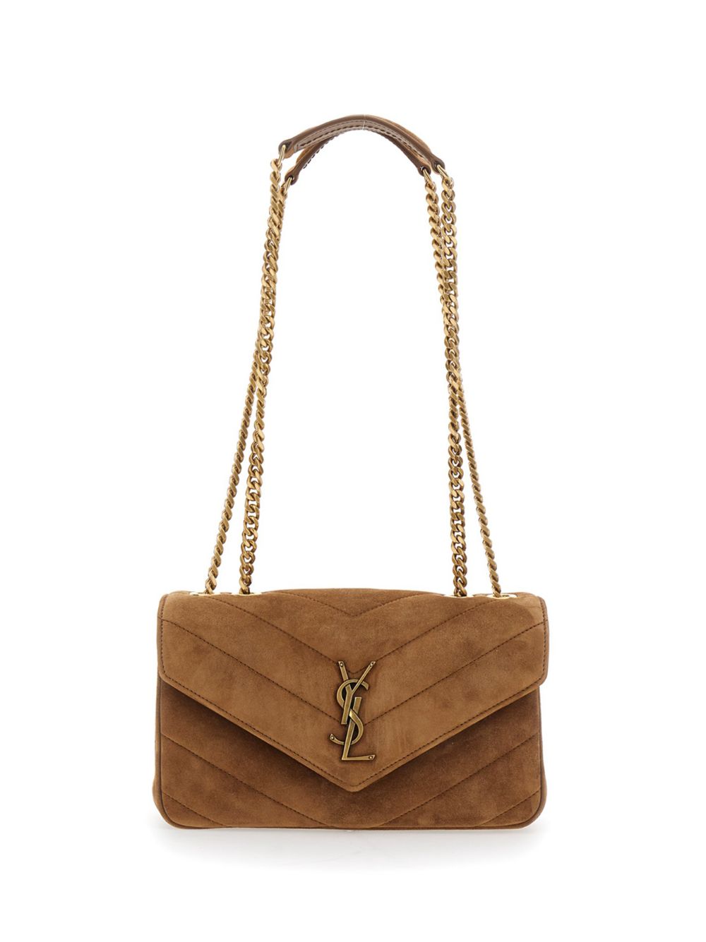 Saint Laurent Women Loulou Small Suede Leather Shoulder Bag SAINT LAURENT