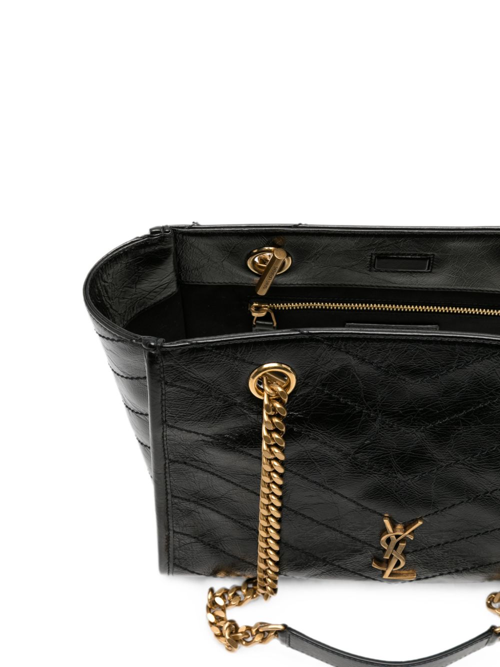 Saint Laurent Women Niki Small Leather Tote Bag SAINT LAURENT