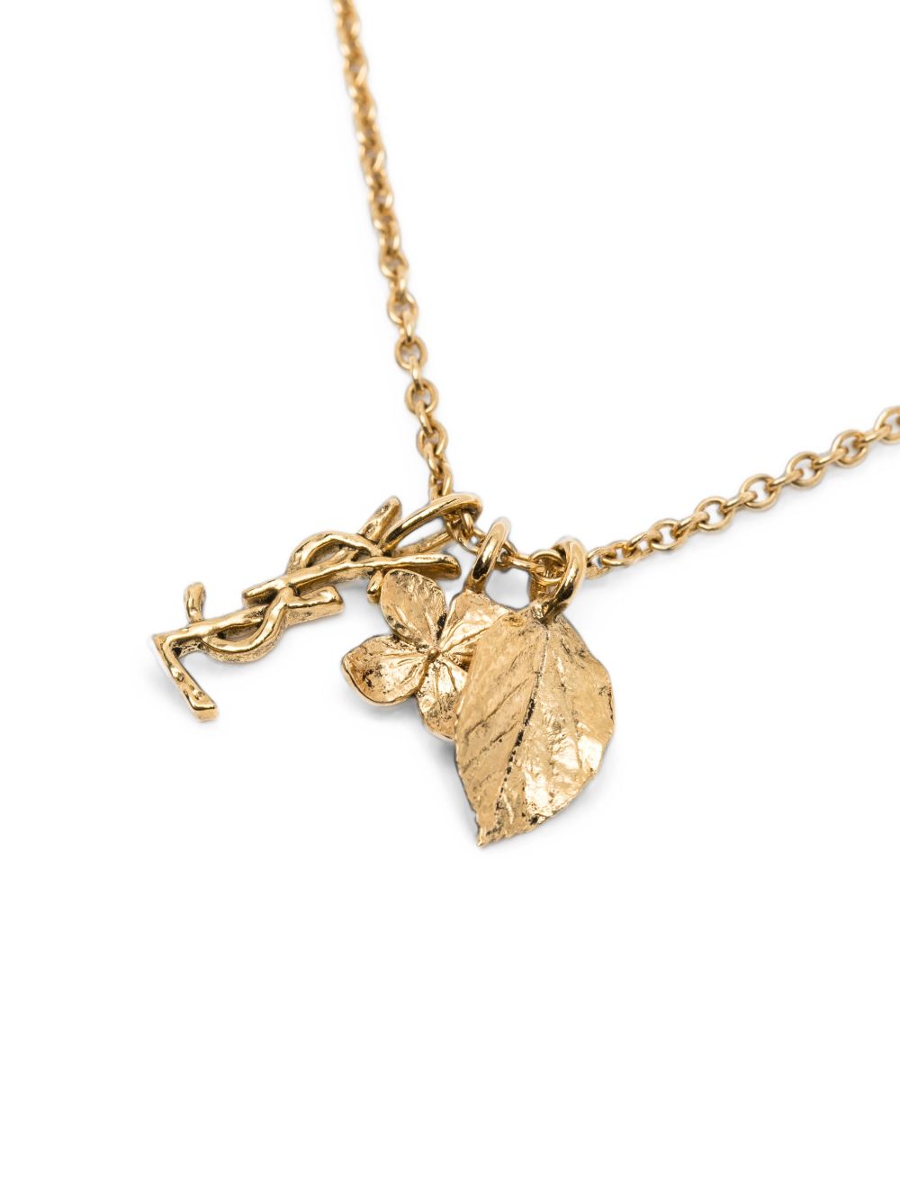 Saint Laurent Women Cassandre Flower Necklace SAINT LAURENT