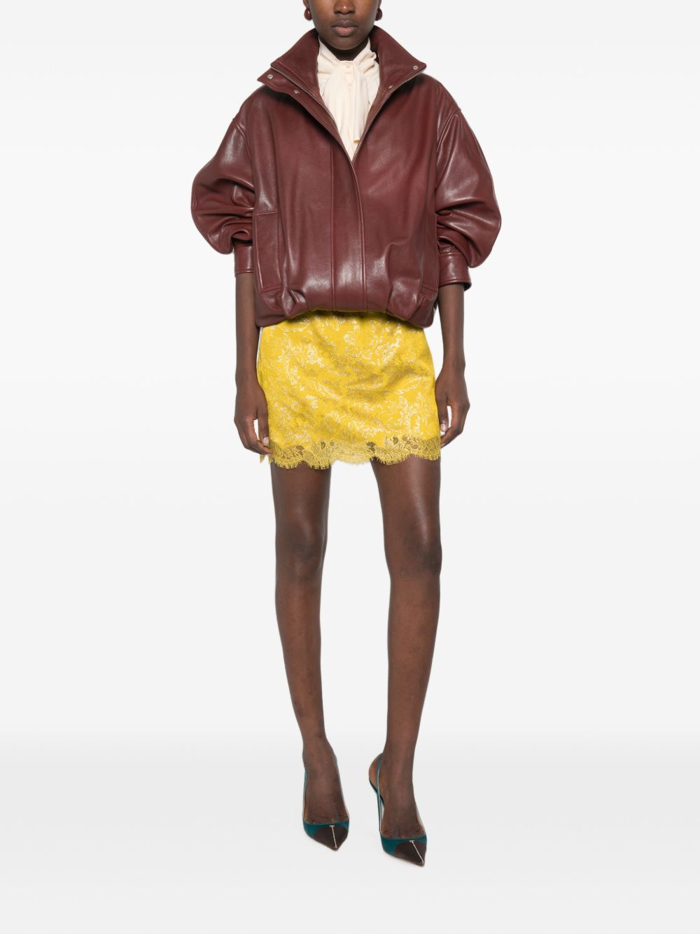 Saint Laurent Women Laced Mini Skirt SAINT LAURENT