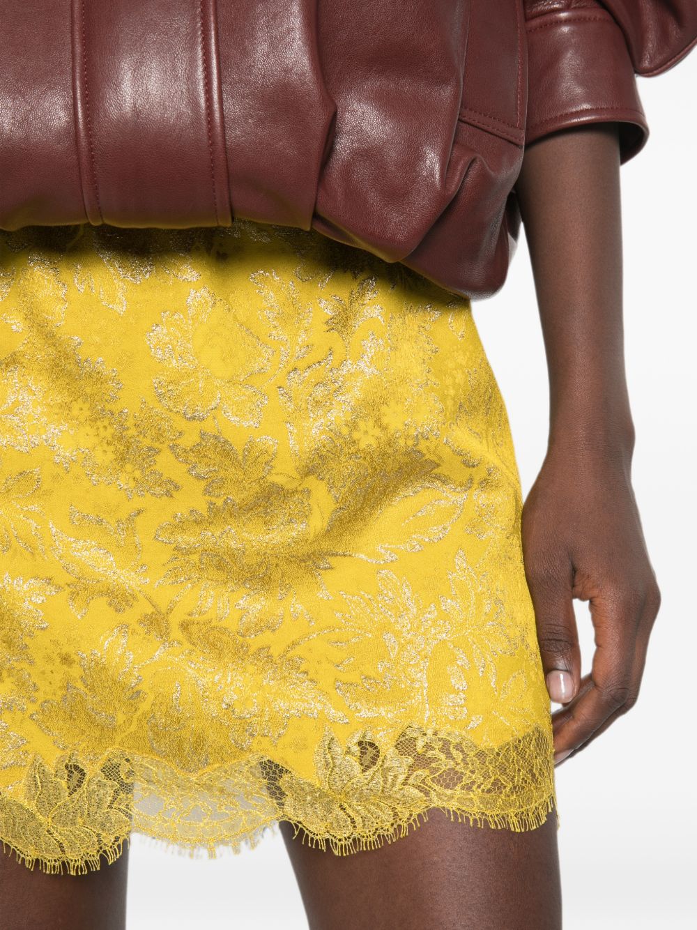 Saint Laurent Women Laced Mini Skirt SAINT LAURENT