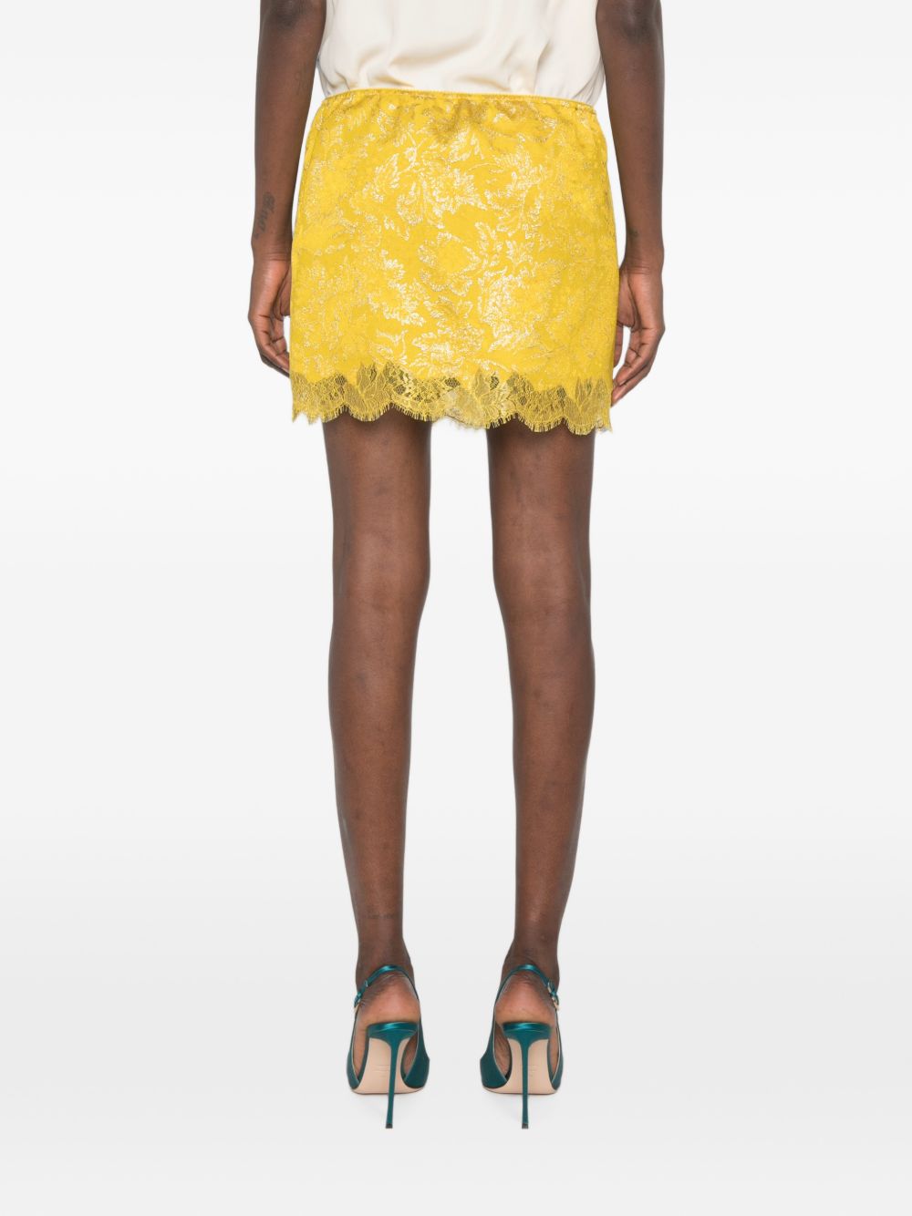 Saint Laurent Women Laced Mini Skirt SAINT LAURENT