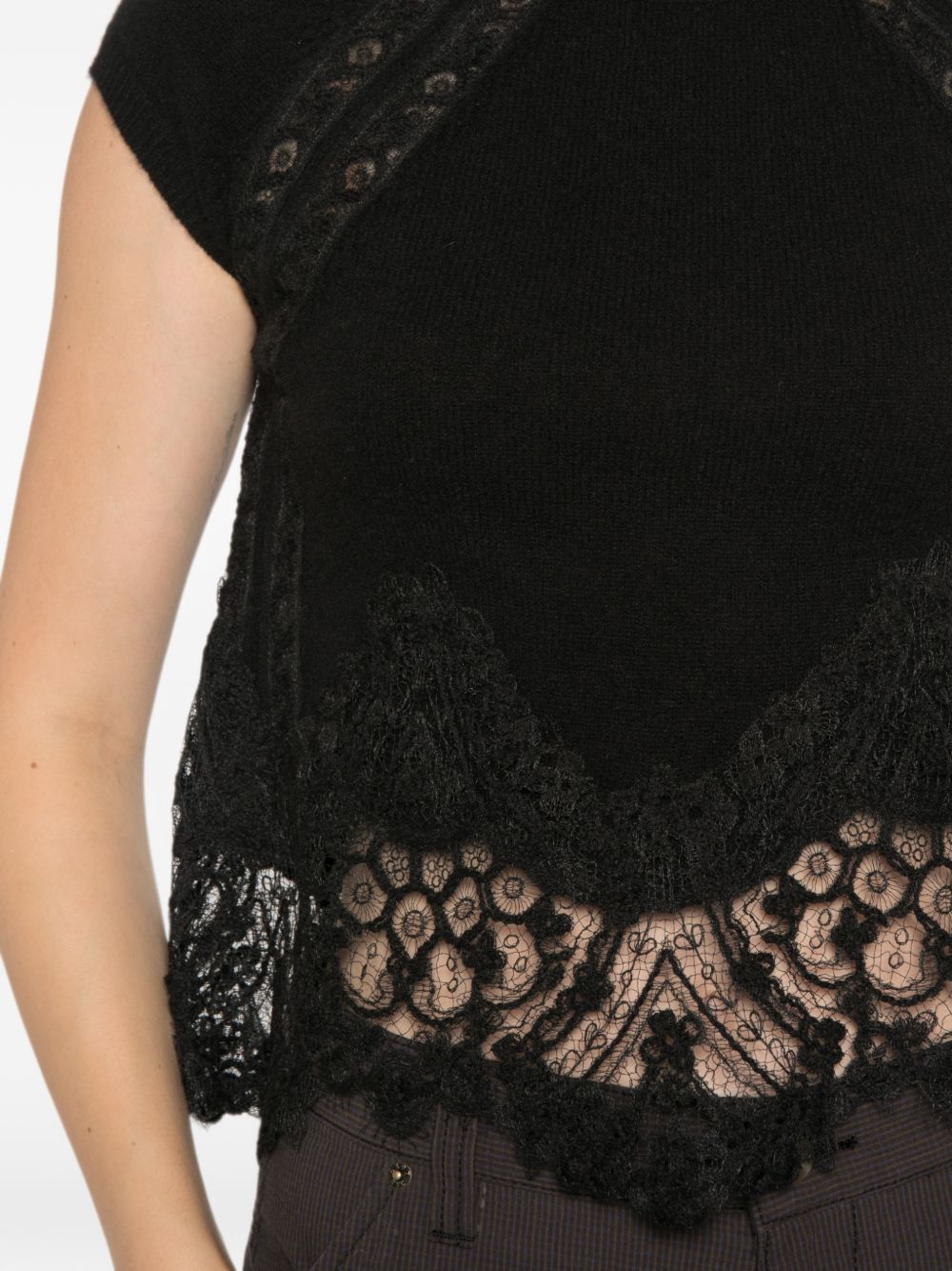 Ermanno Scervino Women Cashmere Lace Top
