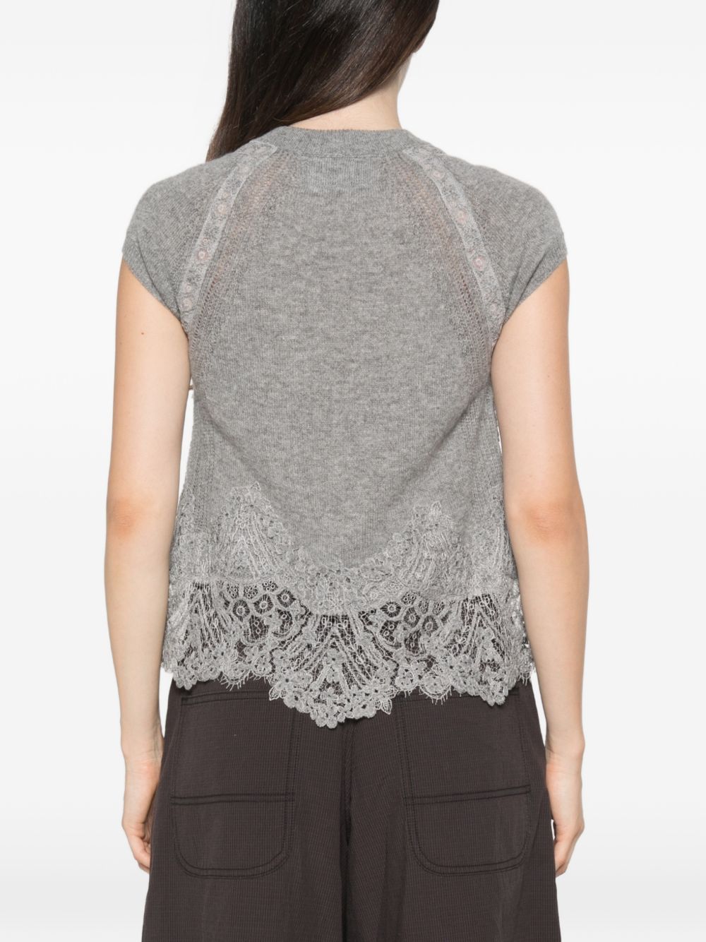 Ermanno Scervino Women Cashmere Lace Top