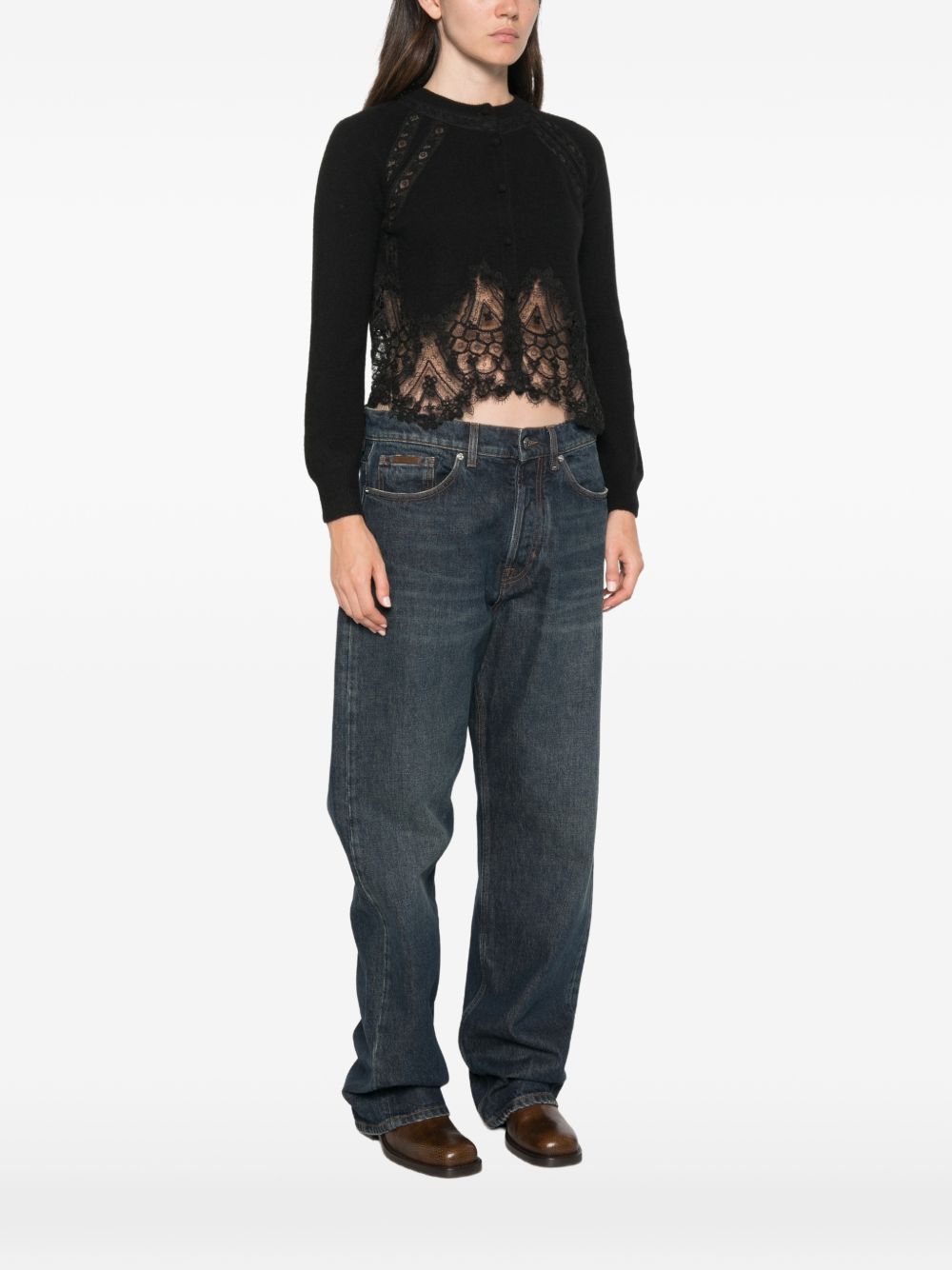 Ermanno Scervino Women Cashmere Lace Cardigan ERMANO SCERVINO