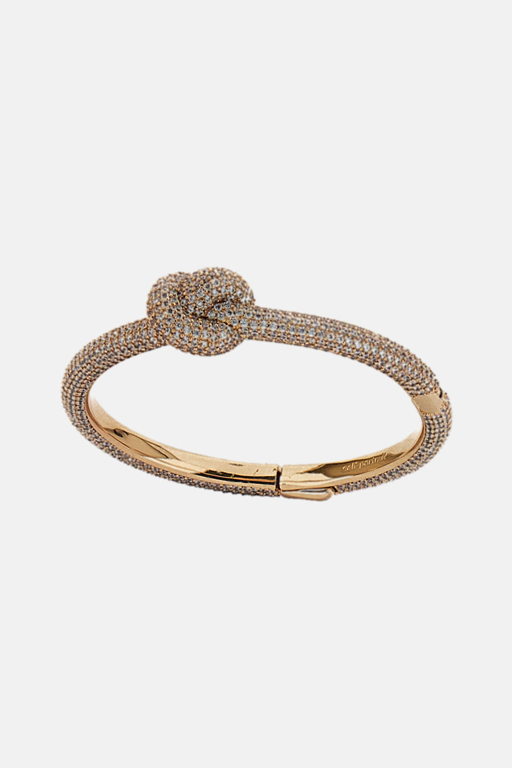 Self-Portrait Women Gold Crystal Knot Bangle SELF-PORTRAIT