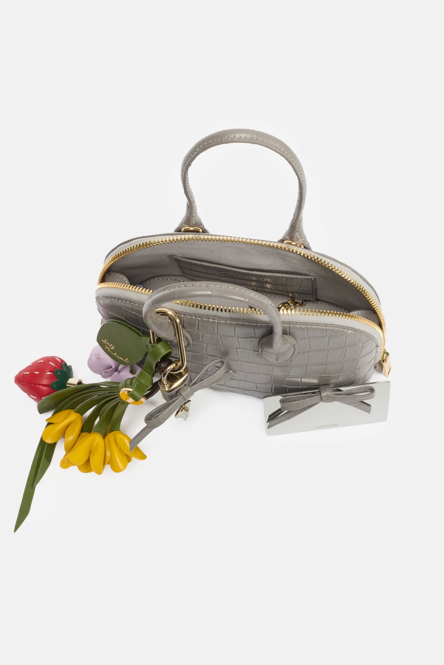 Self-Portrait Women Croc Leather Toast Mini Bag SELF-PORTRAIT
