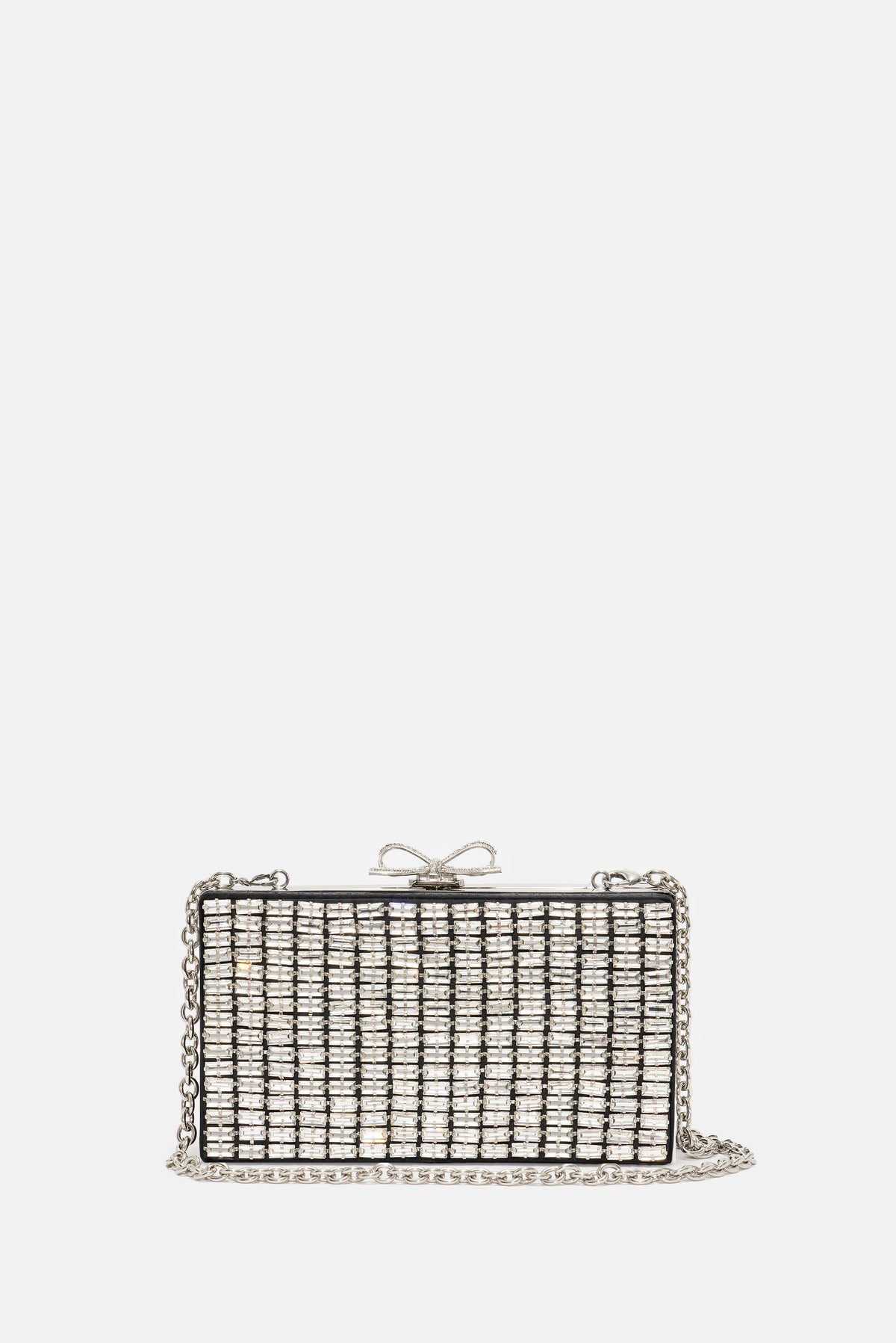 Self-Portrait Women Silver Chainmail Clutch Bag SELF-PORTRAIT