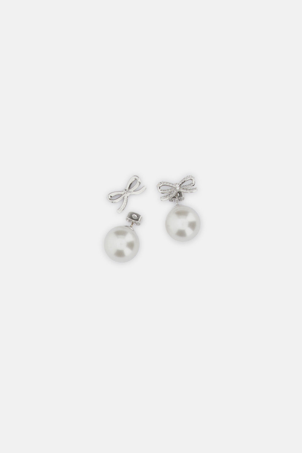 Self-Portrait Women Crystal Bow Pearl Back Earrings SELF-PORTRAIT