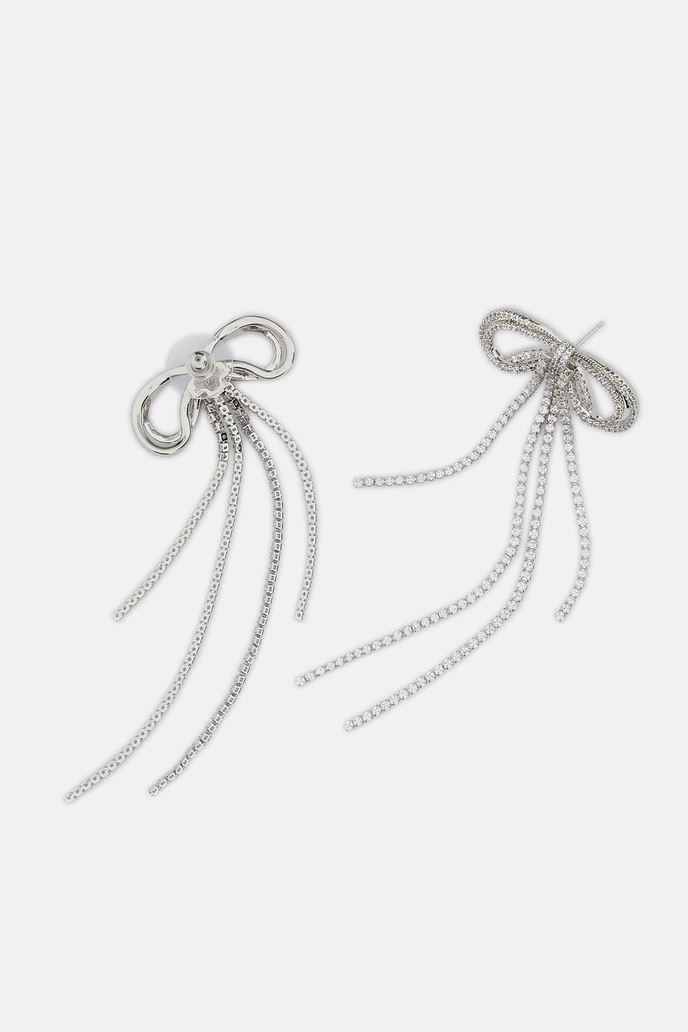 Self-Portrait Women Double Crystal Bow Earrings SELF-PORTRAIT