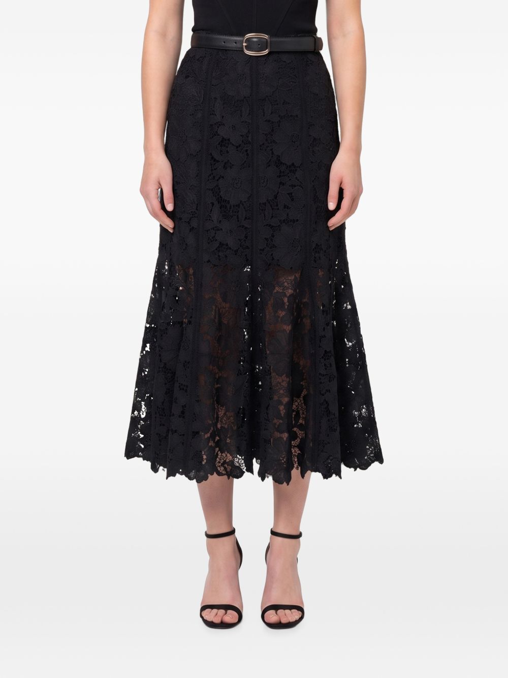 Self Portrait Women Lace Midi Skirt SELF-PORTRAIT