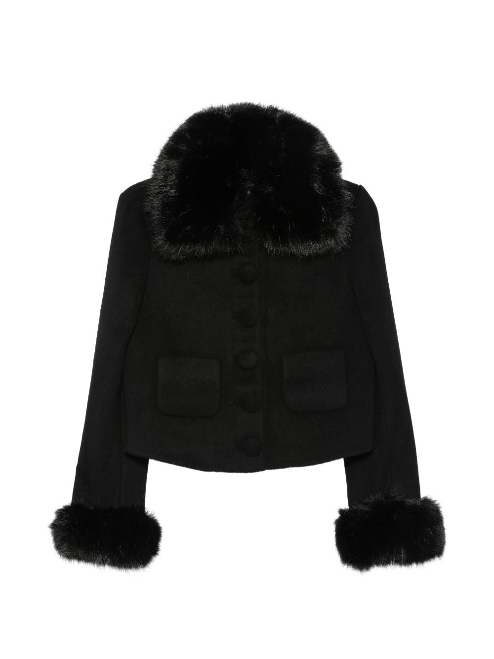 Self Portrait Women Faux-Fur Trim Jacket SELF-PORTRAIT