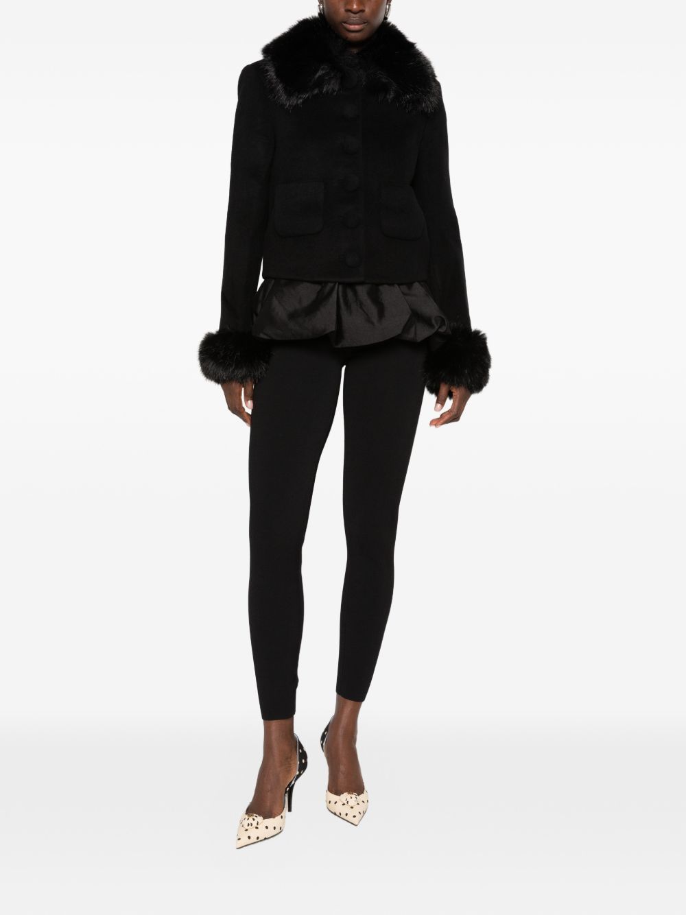 Self Portrait Women Faux-Fur Trim Jacket SELF-PORTRAIT