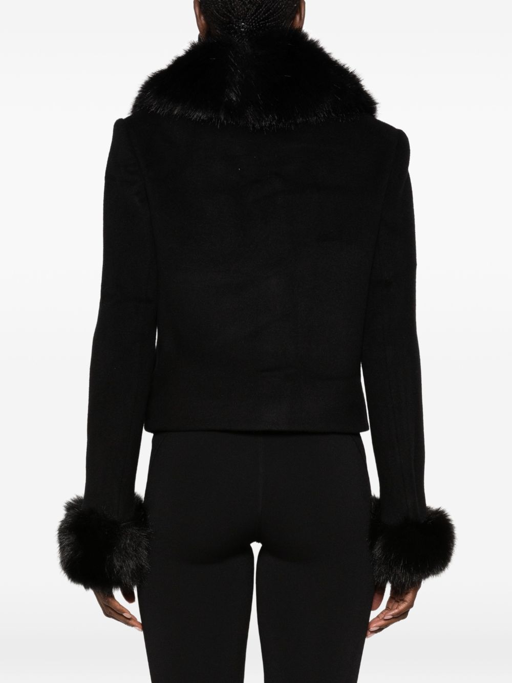 Self Portrait Women Faux-Fur Trim Jacket SELF-PORTRAIT