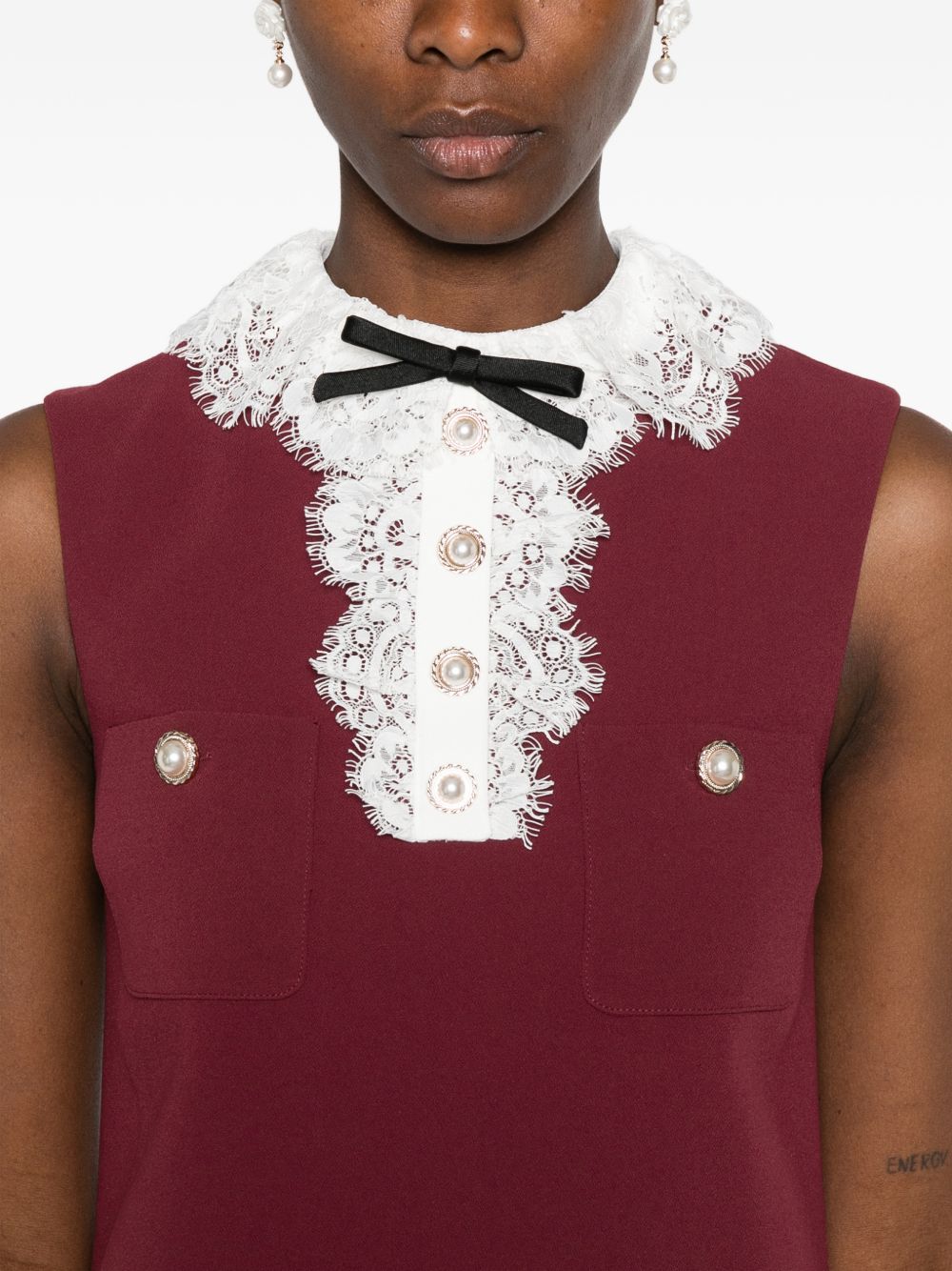 Self Portrait Women Lace Collar Mini Dress SELF-PORTRAIT